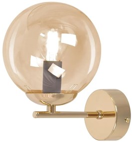 Złoto-bursztynowy elegancki kinkiet glamour - A676-Didaro