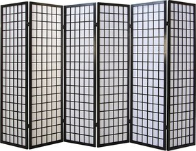 Przegroda pokojowa 264x175x2,2 cm czarna Shoji