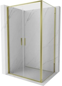 Mexen Exo kabina prysznicowa uchylna 120 x 110 cm, transparent, złota - 814-120-110-50-00