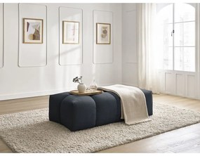Ciemnoniebieski podnóżek z materiału bouclé Everest – Bobochic Paris