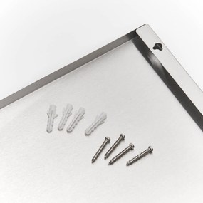 Tablica magnetyczna na notatki INOX + 3 magnesy, 60x80 cm, ZELLER