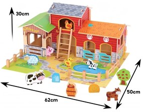 Woopie green mega farma figurki zwierząt stajnia obora kurnik 18 el.