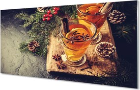 Szklany Panel Herbata z Goździkami i Owocami
