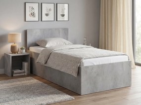 Łóżko SOFIA 90 x 200 cm, beton Stelaż: Ze stelażem listwowym rolowanym, Materac: Materac Sommera 18 cm