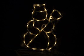 Świąteczna dekoracja LED w oknie - Bałwan - 40 cm