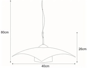 Biało-niebieska kuchenna lampa wisząca - S564-Grotto