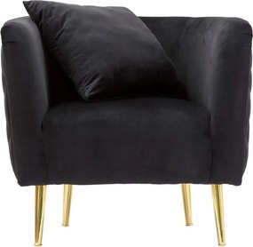 Czarny aksamitny fotel Bucarest – Mauro Ferretti