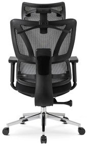 Fotel Biurowy Ergonomiczny Obrotowy z Podnóżkiem DELSIN Czarny