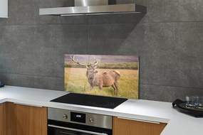 Panel Szklany Samotny Jeleń na tle Horyzontu