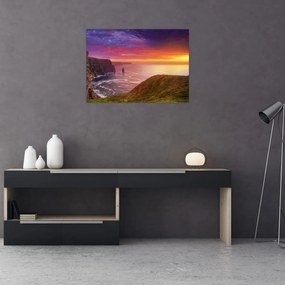 Obraz na szkle - Klify Moheru (70x50 cm)