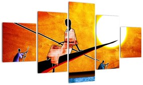 Obraz z okresu starożytnego malarstwa (125x70 cm)