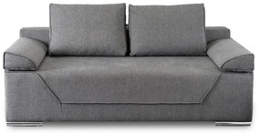 Sofa Rozkładana z Funkcją Spania RENO Dwuosobowa Szara Nowoczesna do Salonu