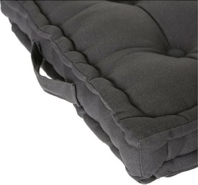 Poduszka podłogowa Karlos z bawełny w kolorze antracytowym 40 x 40 cm