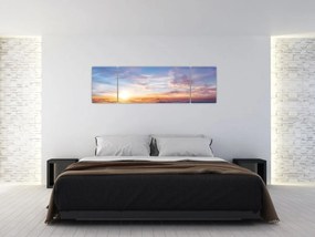 Obraz - Zachód słońca ponad chmurami (170x50 cm)