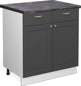 Szafka dolna do kuchni antracytowo-złoty 80x60x82 fame-line