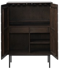 Ciemnobrązowa szafka 90x130 cm Latina – Unique Furniture