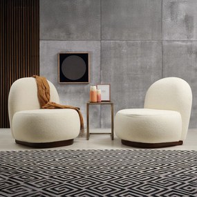 Fotel Tina Bouclet White