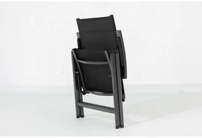 AVANTAGE antracyt - ogrodowy aluminiowy fotel rozkładany