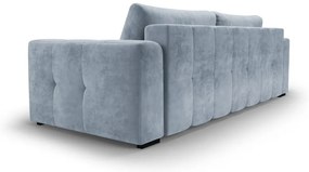 Jasnoniebieska aksamitna rozkładana sofa Milo Casa Luca