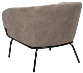 Szarobrązowy fotel z tkaniny szenilowej Classic – Ixia