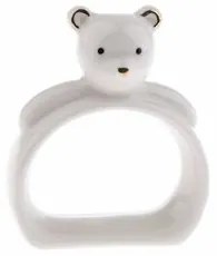 Porcelanowy pierścień na serwetki Miś, 9 x 7 x 4 cm