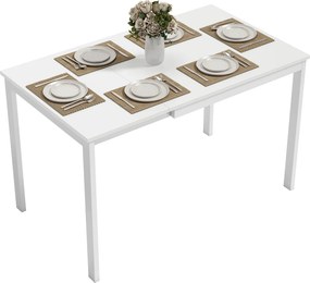 HOMCOM Rozkładany stół jadalniany 80-120 cm dla 4-6 osób, kompaktowy stół kuchenny z łatwą funkcją rozkładania, naturalny | Aosom PL