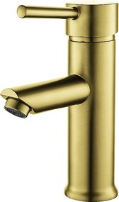 Deco bateria miedziana umywalkowa niska szczotkowane złoto - Essebagno