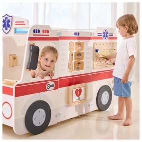 Viga duży drewniany ambulans zestaw karetka małych ratowników akcesoria 25 el.