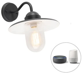 Inteligentna rustykalna lampa ścienna antracytowa IP44 w tym wifi E27 - Kansas Rustykalny / Vintage Oswietlenie wewnetrzne