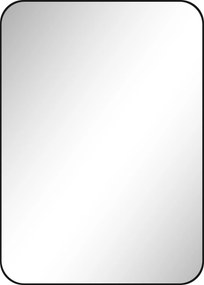 HOMCOM lustro łazienkowe lustro ścienne folia antyrozbiciowa metalowa rama łazienka 50 x 70 cm czarny