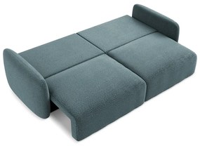 Turkusowa rozkładana/ze schowkiem sofa 238 cm Kalena – Makamii