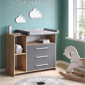 Przewijak dla dziecka antracyt/sonoma 113x53x100 oskar