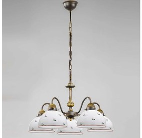 Kolarz 731.85.69 - Żyrandol na łańcuchu NONNA 5xE27/75W/230V czerwony