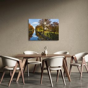 Obraz na szkle - kanał wodny (70x50 cm)