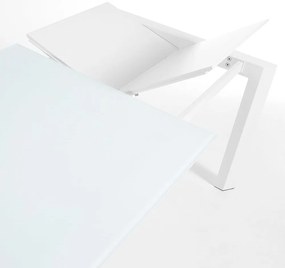 Rozkładany stół z dodatkowym blatem ze szklanym blatem 80x120 cm Axis – Kave Home