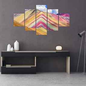 Obraz - Rainbow Mountain, Peru (125x70 cm)