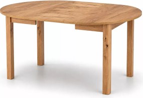 Stół okrągły rozkładany Zomme 102–142 cm MDF laminowany loft industrialny do jadalni i kuchni