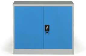 Metalowa szafa, demontowana, 1 półka, 950 x 800 x 400 mm, niebieski
