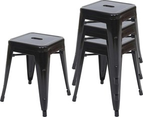 Taboret MCW-A73 (zestaw 4 sztuk),  czarny