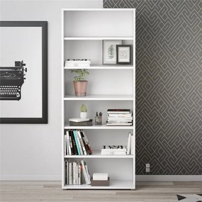 Biały regał modułowy 89x222 cm Prima – Tvilum