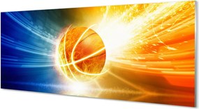 Szklany Panel Wieczorny Trening Koszykówki