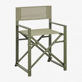Składane Krzesło Reżyserskie Ogrodowe Ze Stali Zurena Intensywny Verde Olive - Sklum