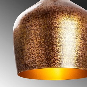 Lampa wisząca w kolorze miedzi z metalowym kloszem ø 20 cm Murek – Opviq lights