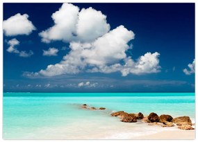 Obraz na szkle - Tropikalna plaża (70x50 cm)