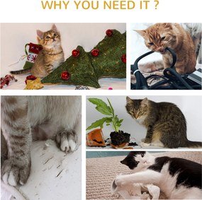 PawHut Drapak dla Kotów z Pokryciem z Juty, Wisząca Kuleczka z Dzwonkiem, Mata do Drapania, 34Dł x 24Szer x 43Wys cm, Szary