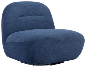 Fotel obrotowy z niebieską teksturowaną tapicerką - POZETI