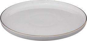 Talerze obiadowe porcelanowe SUBLIMA, złota obwódka, 6 sztuk x Ø 27 cm