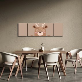 Obraz - Jeleń w koszuli w paski (170x50 cm)