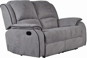 Kanapa 2-osobowa z funkcją relax z mikrofibry HERNANI - Szary