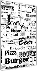 Foto obraz szkło akryl pionowy Menu w restauracji